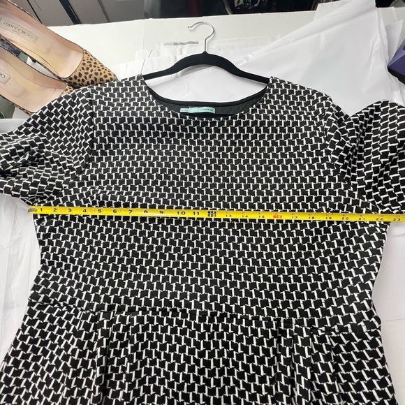 Maurices Midi Dress XXL Black & White Work Dress Flattering Pockets (1555) - Picture 10 of 12
